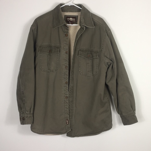 Levi's Other - Levi Olive Green Button Down Sherpa Trucker Jacket